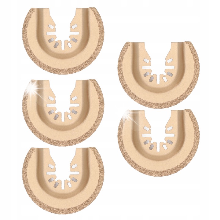 Set 5 bricege polocirculare pentru fierastraie electrice, diamant si carburi, rezistente, aurii