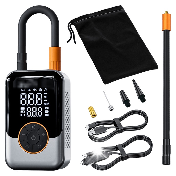 Compresor auto mini electric fara fir 150PSI 3000mAh