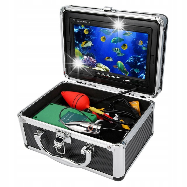Подводна камера за риболов 7", 30м, водоустойчива IP68, 1000TVL, 7" монитор