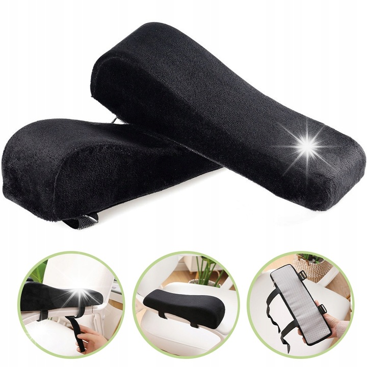 Irodai szék kartámasz huzat, 2 darab, puha anyag, csúszásgátló, ergonomikus