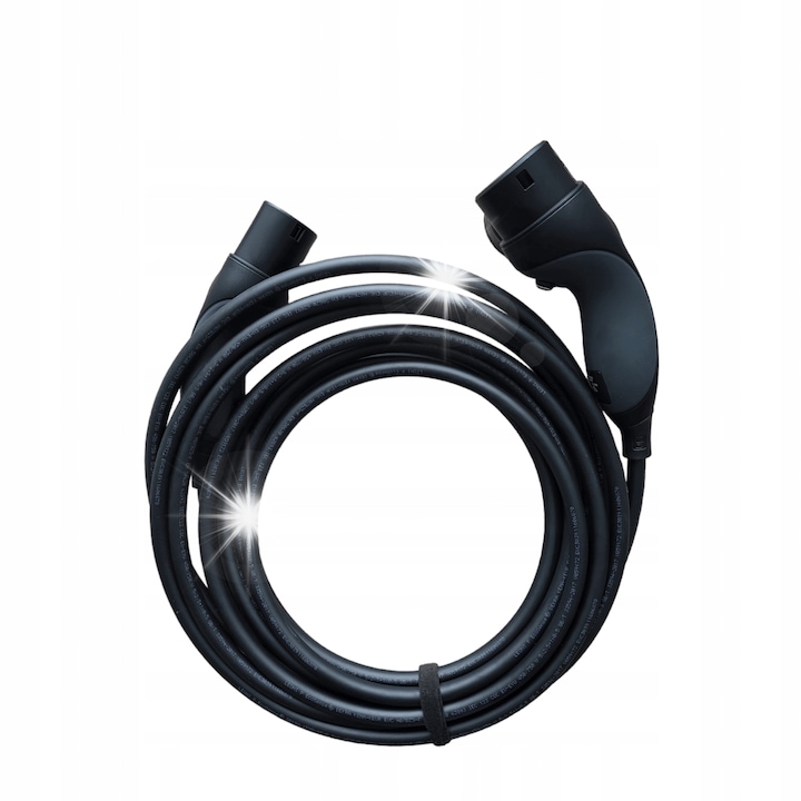 Cablu de incarcare pentru vehicule electrice, Tip 2, 16A, 5m, 3 faze, 11 kW, Mennekes