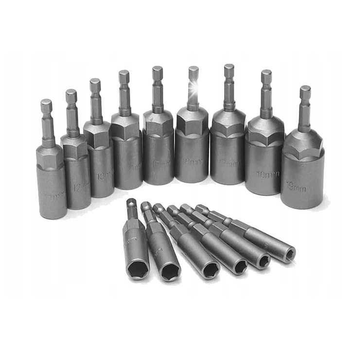 Set 15 Chei Tubulare, Dimensiuni 5,5-19mm, Otel Crom-Vanadiu, Anticoroziune