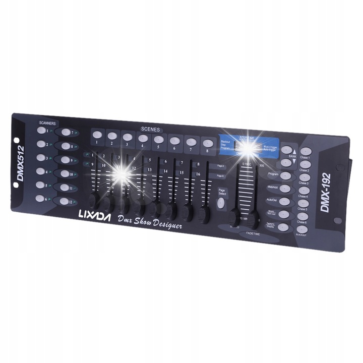 Контролна конзола Lixada DMX-512, 192 канала, 240 сцени, многоцветна