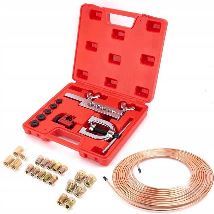 Комплект спирачни тръби с медна тръба 7.62м, 16 фитинга, 4 адаптера