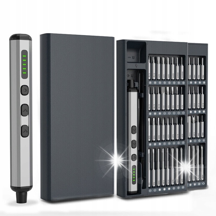 Set surubelnite electrice, 64 biti, USB-C, 195x93x25mm