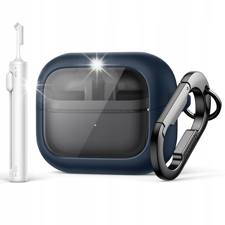 Set accesorii Suritch compatibil cu Samsung Galaxy Buds 3 Pro / Buds 3, culoare albastra