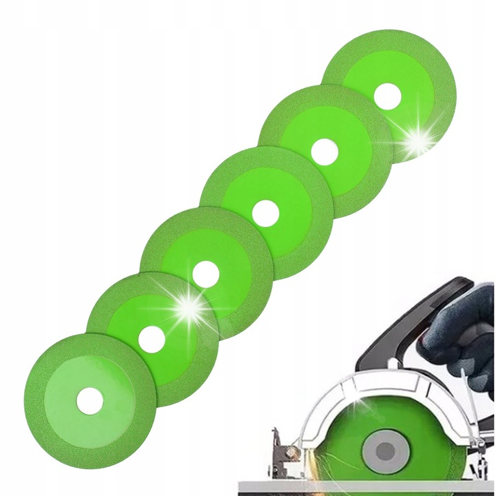 Set 6 Taciuni Diamantate 100mm pentru Taiere si Polizare Sticla, Ceramica, Multicolor