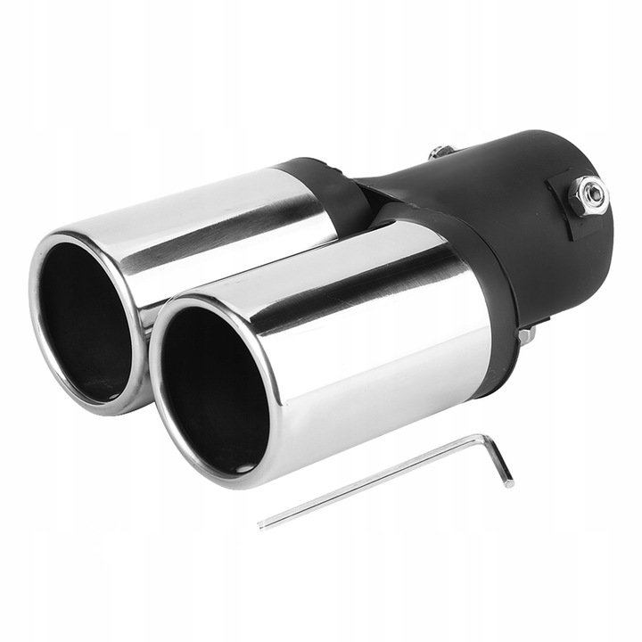 Univerzális kipufogóvég, dupla, rozsdamentes acél, 6.2cm