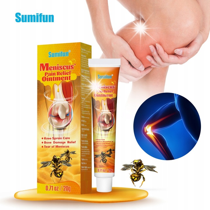 Sumifun, 3x20g készlet, térdfájdalom gél méhméreggel és Fructus Cnidii-vel