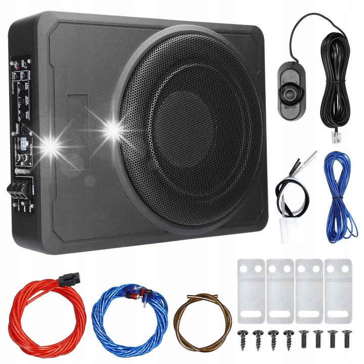 Subwoofer 10 inch, 800W, aluminiu, pentru camion, 12V, set complet