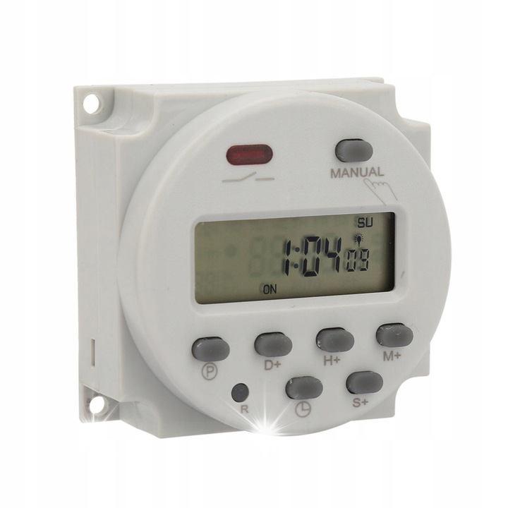 Programator temporizator 5V, 1s-168h, 8 programe, montaj pe perete