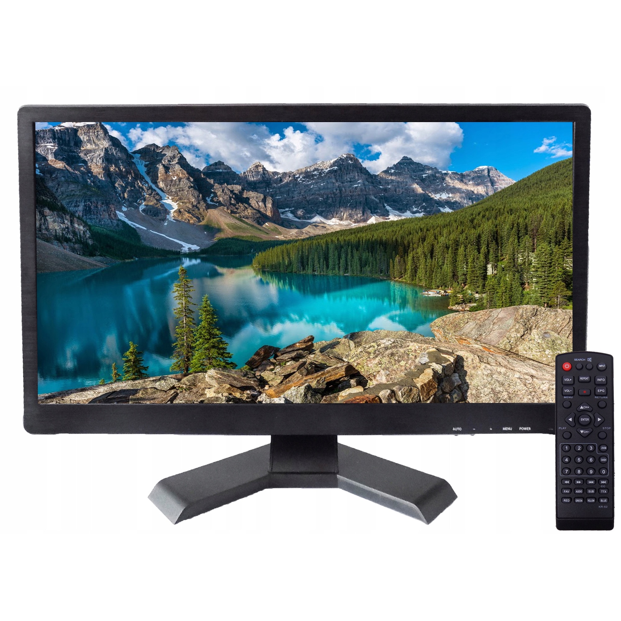Televizor portabil Unispectra 21,5", Full HD, H265 HEVC, negru