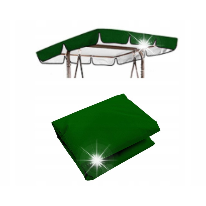 Балдахин за външна люлка, плат Оксфорд 420D, водоустойчив, 164x114x15см, сребрист