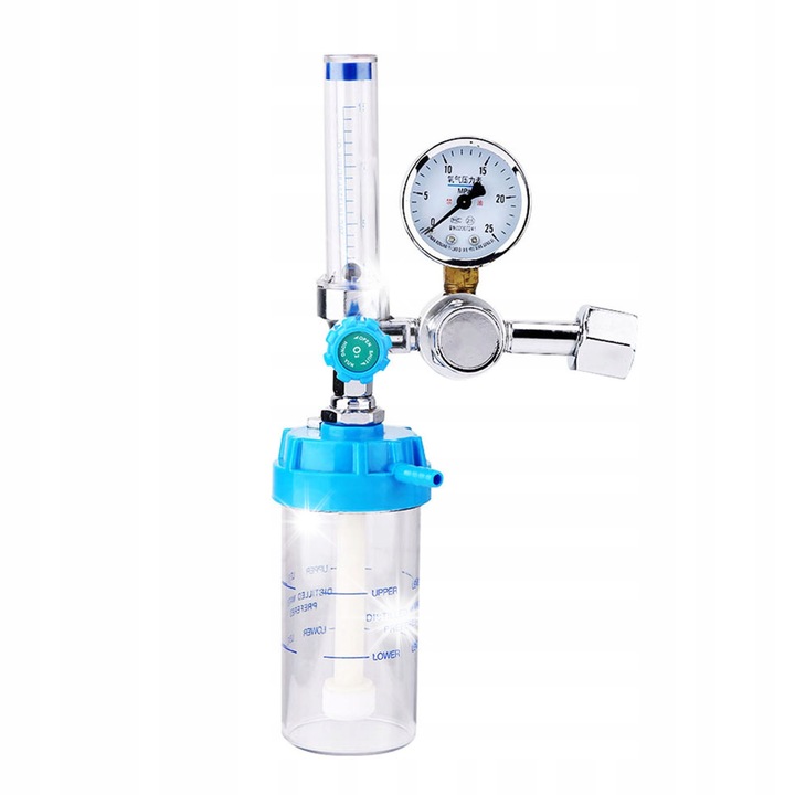Inhalator de oxigen YH.YX11A cu regulator de presiune si masurator, 0-10 l/min, 15mpa, 0,2 MPa, set complet