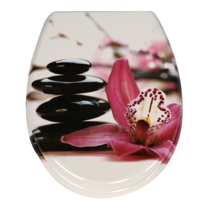 Frogee Duroplast WC ülőke - Rozsdamentes zsanérokkal - ORCHIDEA