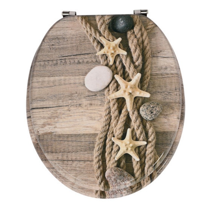 Frogee MDF WC ülőke - Rozsdamentes zsanérokkal - TANGLE