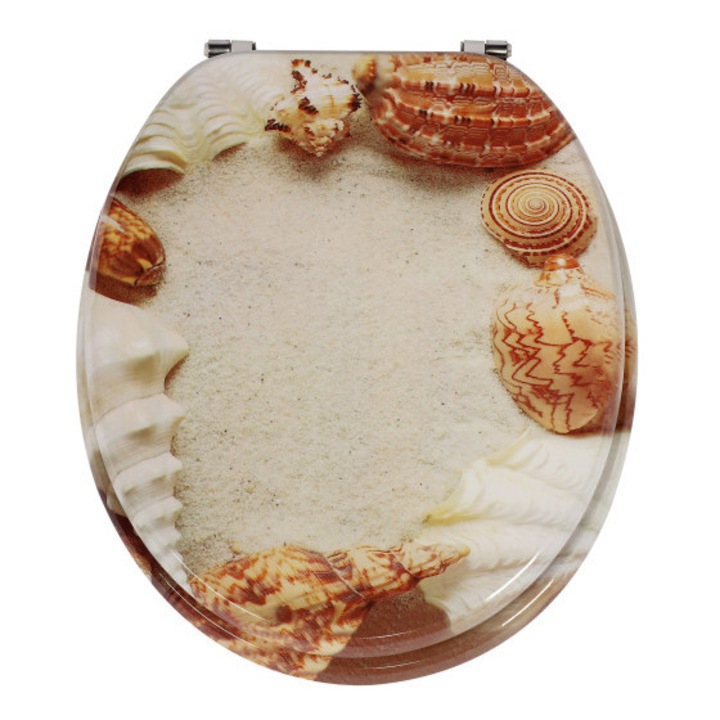 Frogee MDF WC ülőke - Rozsdamentes zsanérokkal - SHELLS