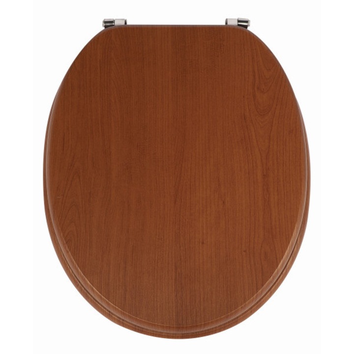 Frogee MDF WC ülőke - Rozsdamentes zsanérokkal - CHERRY