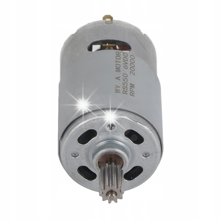 Motor 6V RS550, 35W-55W, 550-20000 RPM, dimensiuni 8x3,7x3,5cm, set cu doua capete dintate
