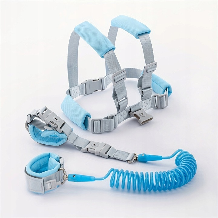 Sistem de siguranta pentru copii, albastru, set 2 in 1