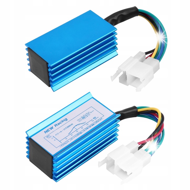 CDI egység, 6 tűs, robogó ATV, kék, könnyen telepíthető