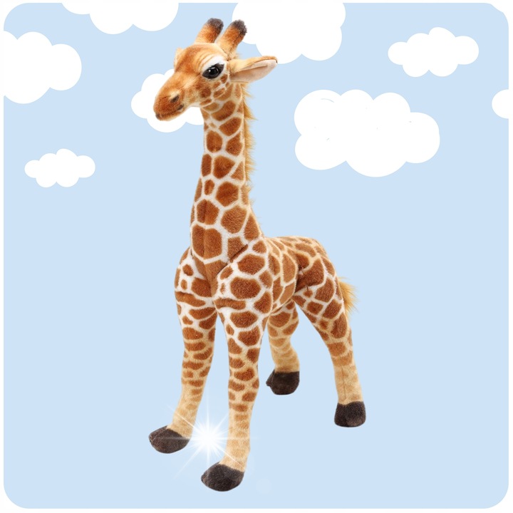 Jucarie de plus Jocelyn, girafa, 9,5x5,5x22in, multicolor, set