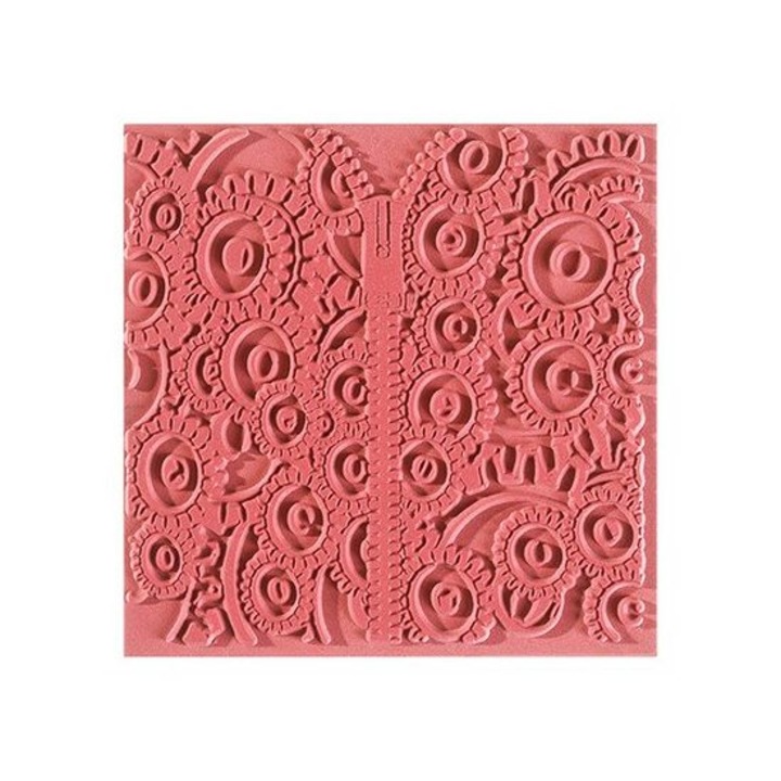 Placa de textura, stampila cauciuc - 9x9cm - Cernit - Mechanics CE95013