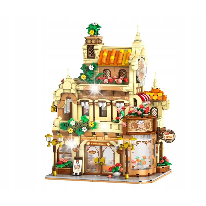 Set de constructie Insoon KLOCKI KAWIARNIA 1289 piese, cu LED