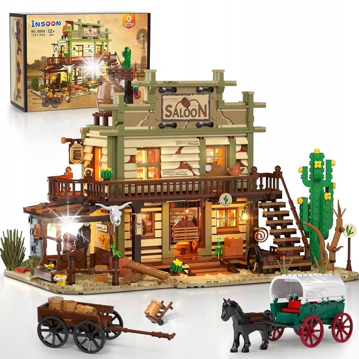 Комплект за изграждане Insoon, KLOCKI DOMEK NA DZIKIM, 1727 части, многоцветен