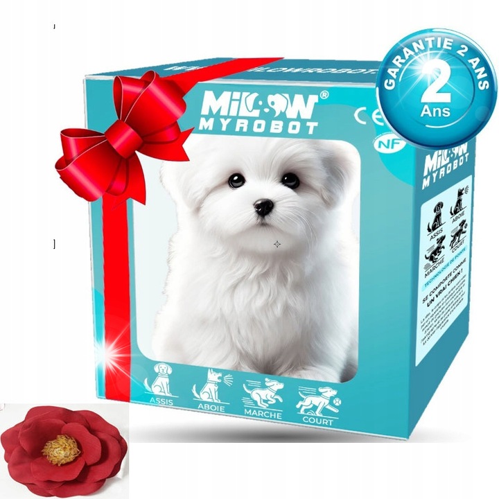 Puppy Robot interactiv, jucarie de plus, miscari realiste, usor de transportat, 30x25cm