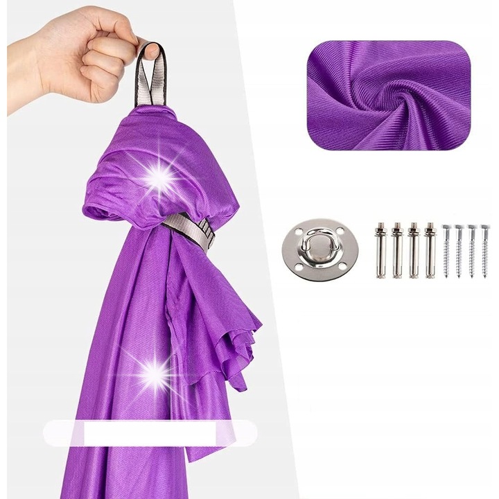 Детски хамак, 280 см, сензорен, акробатичен, многоцветен