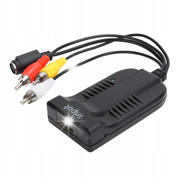 Convertor audio-video HDMI la CVBS/S-Video, 110x84x28mm, 1xHDMI, 1xCVBS, 1xS-Video, set cu cablu USB