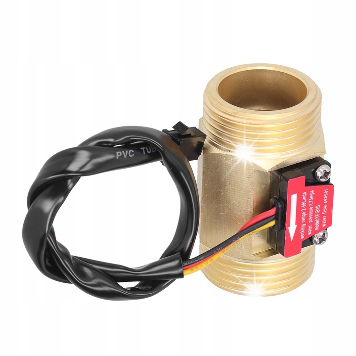 Senzor de Flux de Apa YF-B10, Miez de Cupru, 1'' Gauri Externe, 2-50 l/min