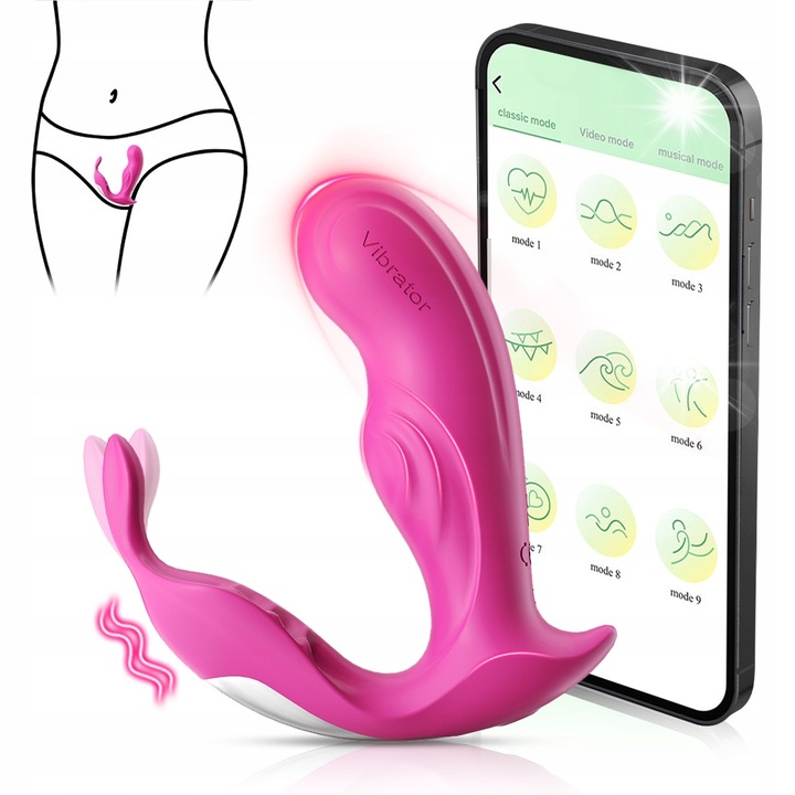 Klírosz stimulátor vibrátor, 10 vibrációs mód, vízálló, szilikon