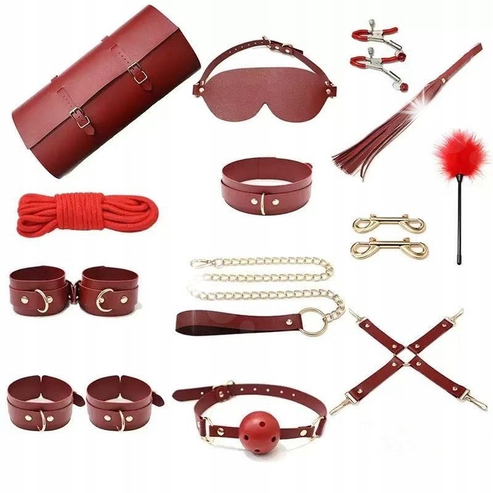 Set BDSM, 13 buc, rosu