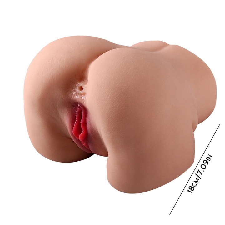 Realista 3D maszturbátor, roz, 21x18x14cm, 2.6kg