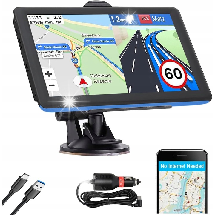 Navigatie GPS QPLOVE 7 inch, 16GB, pentru camioane