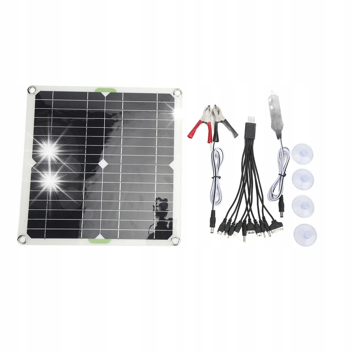 Panou solar 200W, accesorii pentru camping, 12V, dimensiuni 285x280x2mm, impermeabil