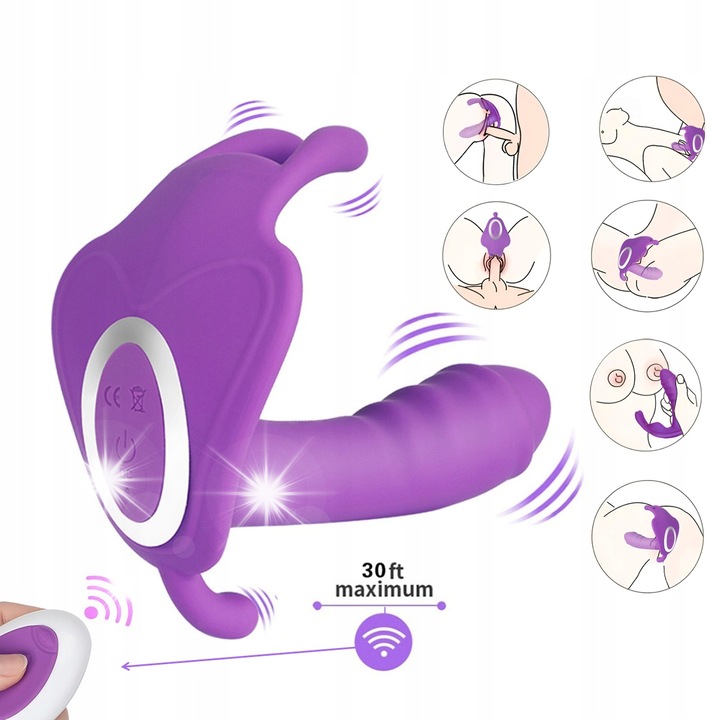 Vibrátor Kék Lótusz, újratölthető, 10 rezgési mód, orvosi szilikon, vízálló