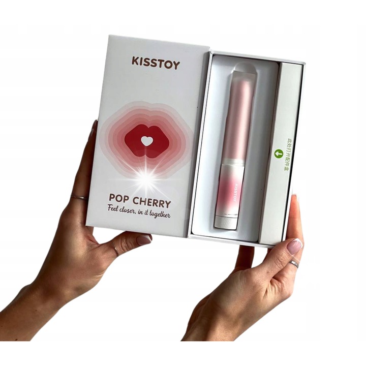 Mini vibrátor Pop Cherry, 7 rezgésmód, vízálló, 14x1.8cm