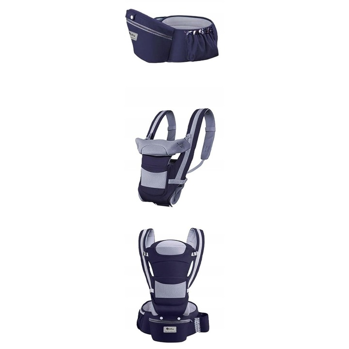 Marsupiu bebe NOSIDELKO 15 W 1, 25kg, 0-4 ani, bumbac pur