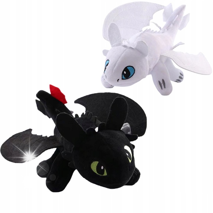 Set jucarii de plus, Scerbatek si Furia Alba, 30cm, multicolor