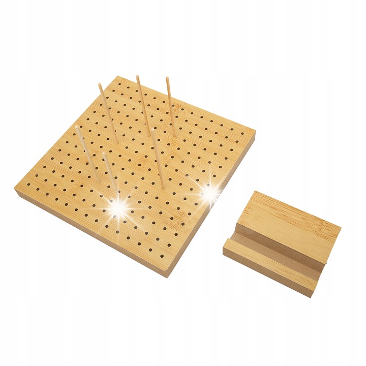 Tabla de blocare pentru crosetat din lemn sintetic cu 6 pini, diametru 3mm, set complet