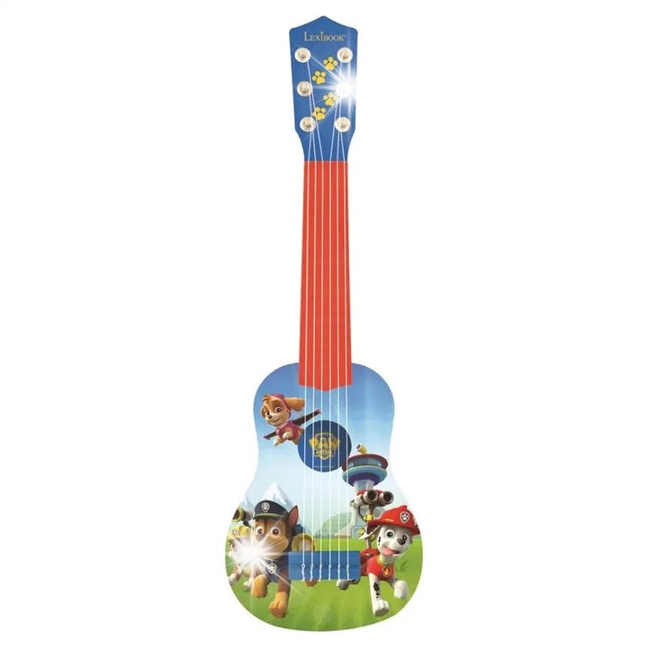 Lexibook Mancs őrjárat mini akusztikus gitár, 6 húros, 53 cm, tanulási útmutatóval