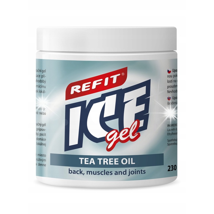 Gel de masaj REFIT cu mentol si ulei de arbore de ceai, 230 ml