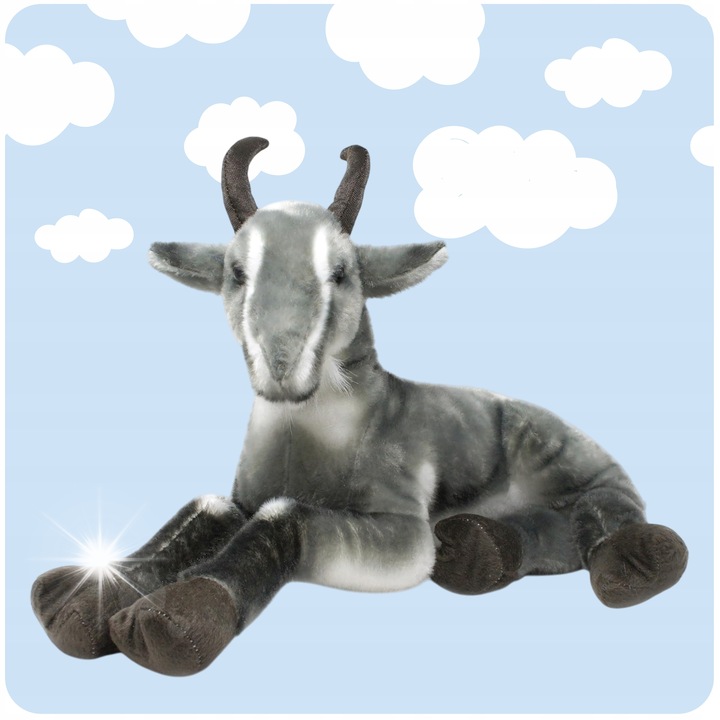 Jucarie de plus, Patrick the Pygmy Koza, moale, cu coarne, 30x20cm