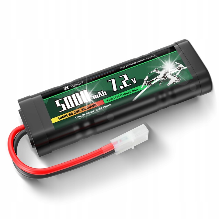 Ni-Mh akkumulátor 6 cellás 7,2 V 3600 mAh TAMIYA 135x47x24mm