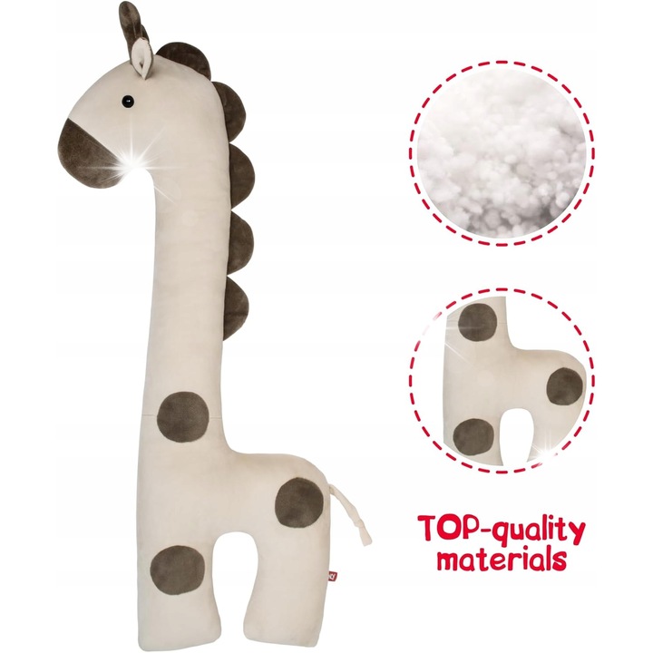 Papusa de plus, Fancy, girafa, 90cm, moale, jucarie pentru copii