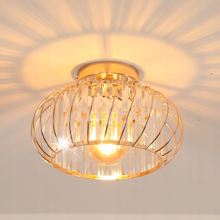 Плафониера Comely, златна, кристал, модерна, за кухня