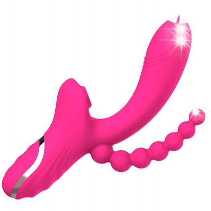 Vibrátor 4 az 1-ben, 10 sebességfokozat, 10 szög, rózsaszín, 8.7x4.5x3.5 hüvelyk